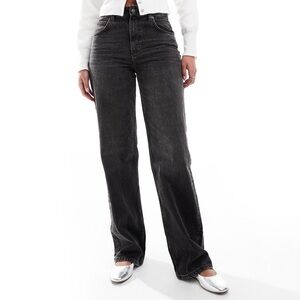 ASOS DESIGN Tall Baggy Jeans In Wash Black Size W28 L36